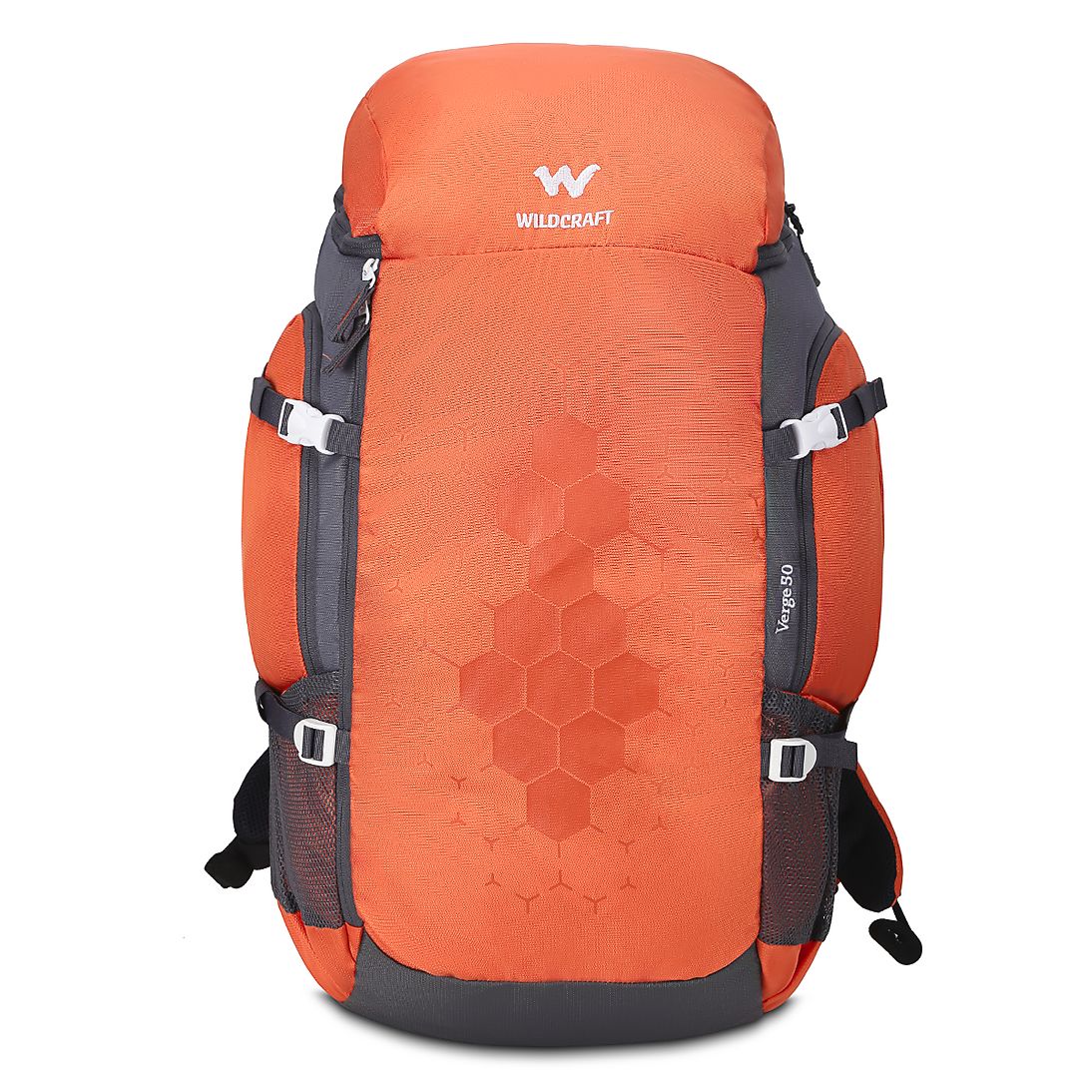 Buy Unisex Verge 50L Orange Rucksack For Trekking online at Wildcraft